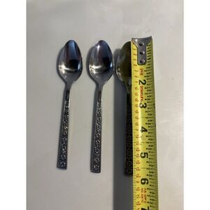 Tablespoons (3) SERTA Imperial International Stainless Flatware Korea Floral